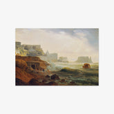 View from Chiaia towards Castel dell'Ovo with fishermen hauling nets by Joseph Rebell - thumbnail_0_nf_673cc21a5e0c5e198f5ec67d